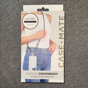 Case-Mate Phone Crossbody with Black Rope